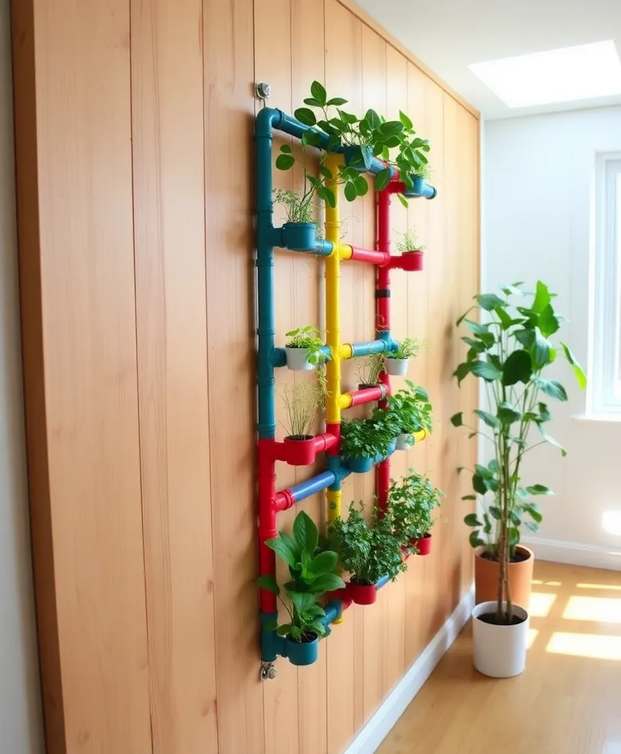 31 Vertical Garden Ideas That'll Transform Your Home into a Lush Oasis! - 15. DIY Vertical Garden with PVC Pipes