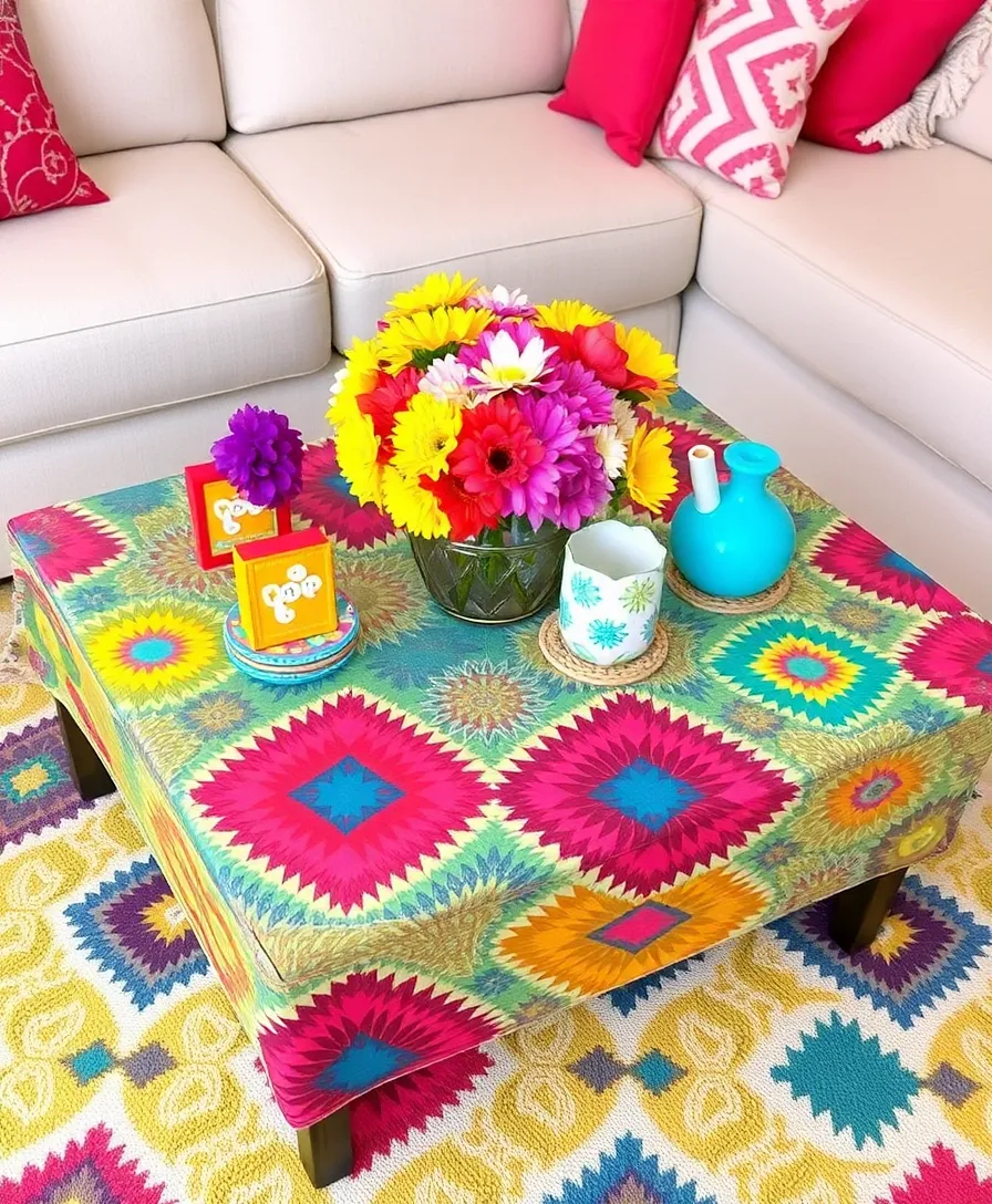 24 Stunning Coffee Table Ideas to Transform Your Living Room (You Won't Believe #12!) - 15. Playful Patterns