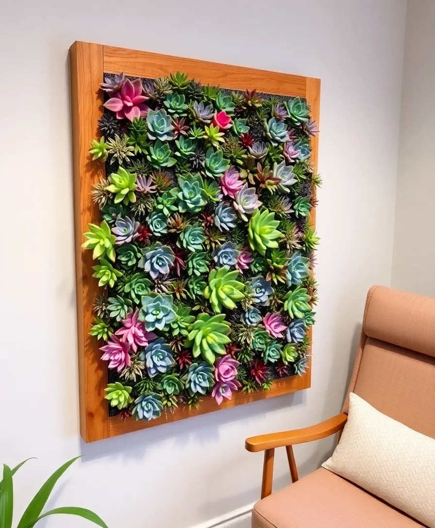 31 Vertical Garden Ideas That'll Transform Your Home into a Lush Oasis! - 10. Vertical Succulent Garden