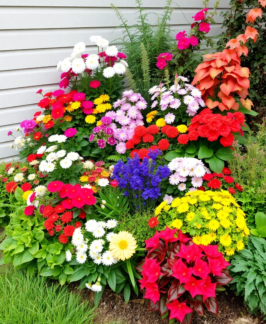 35 Stunning Corner Garden Designs You Need to See to Believe (Your Neighbors Will Be Jealous!) - 13. Colorful Seasonal Display