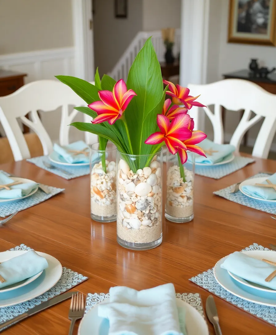 21 Beach Cottage Ideas That'll Make You Feel Like You're on Vacation Every Day! - 17. Beachy Centerpieces