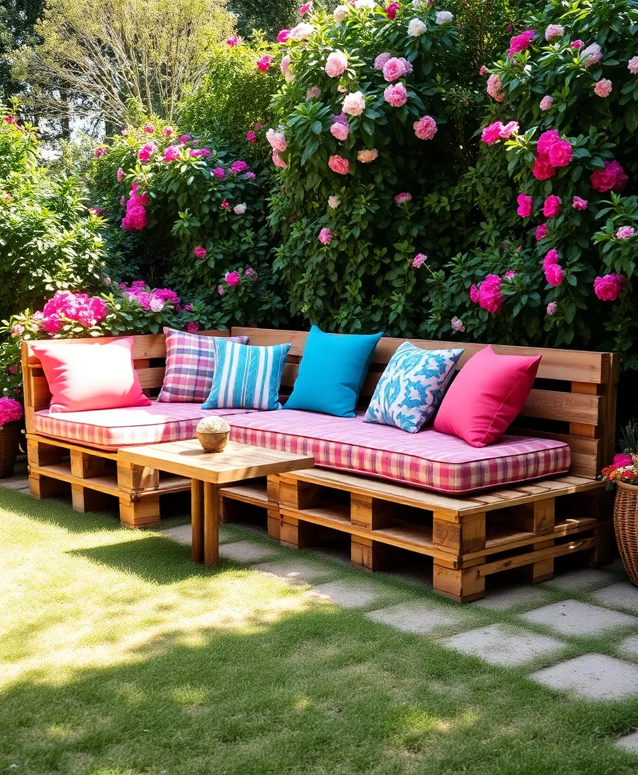 31 Outdoor Garden Ideas to Spark Your Creativity (You'll Love #15!) - 14. Garden Sofa Made from Pallets