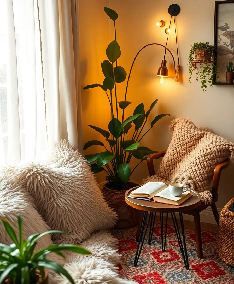 35 Living Room Designs That Bring the Boho Vibe to Life (You’ll Love #14!) - 11. Cozy Nooks