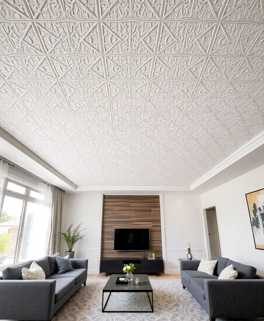 22 Ceiling Design Ideas That Will Transform Your Home in an Instant! - 4. Textured Ceiling Panels