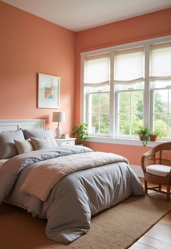 22 Bedroom Color Ideas That Will Transform Your Space (You Won't Believe #12!) - 8. Warm Peach