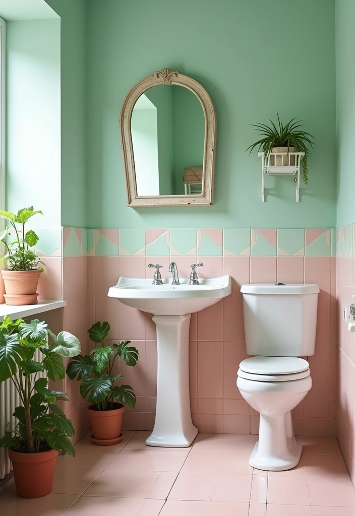 22 Vintage Bathroom Ideas That Will Make You Say 'I Want That Retro Vibe!' - 2. Retro Wall Tiles