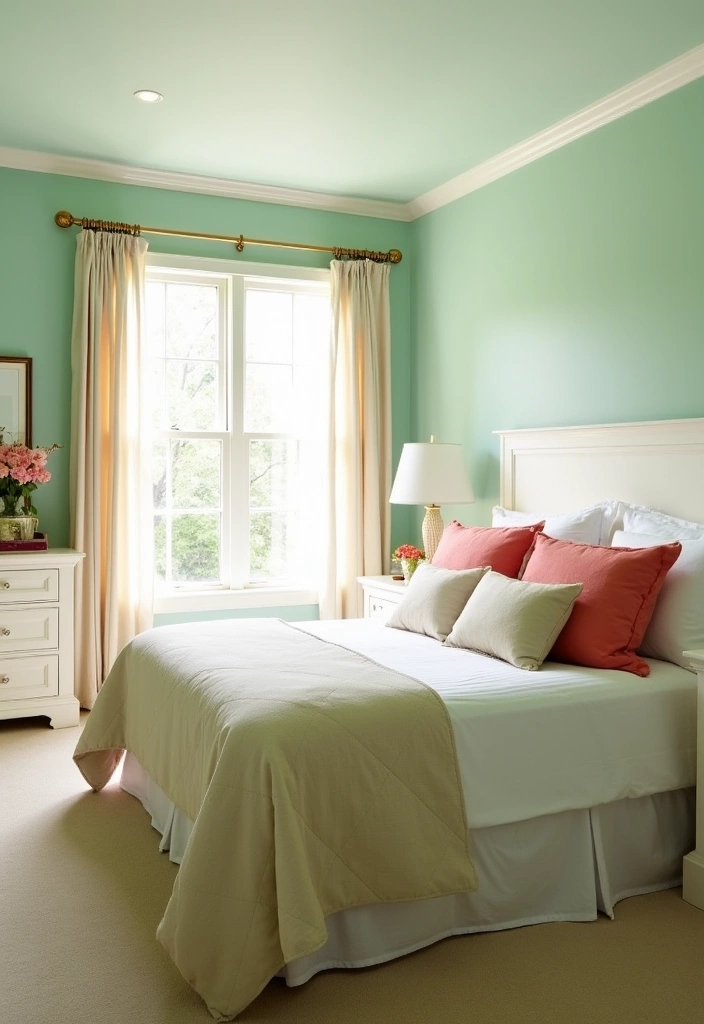 22 Bedroom Color Ideas That Will Transform Your Space (You Won't Believe #12!) - 1. Serene Seafoam