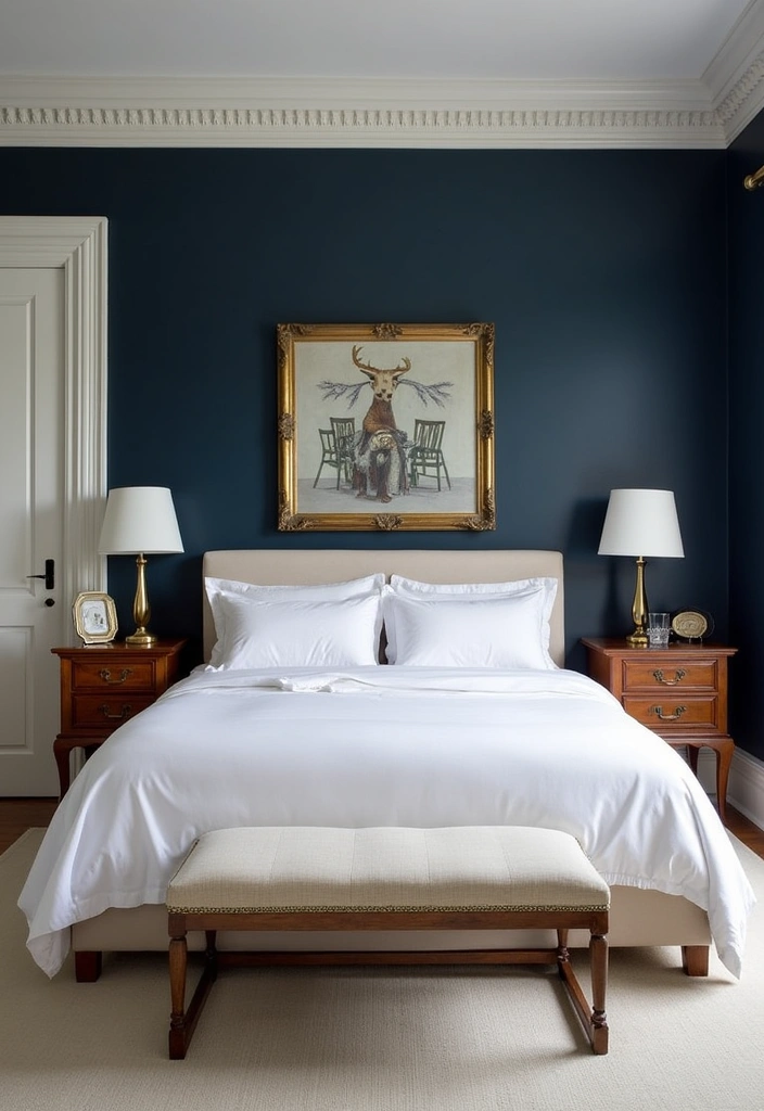 22 Bedroom Color Ideas That Will Transform Your Space (You Won't Believe #12!) - 7. Classic Navy