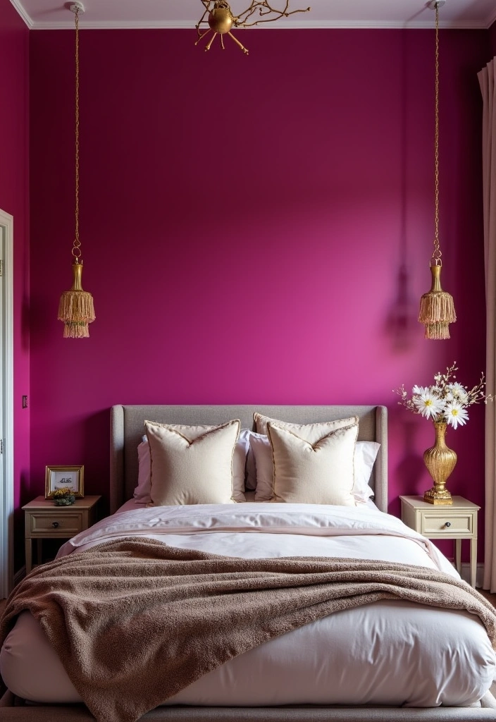 22 Bedroom Color Ideas That Will Transform Your Space (You Won't Believe #12!) - 17. Vibrant Fuchsia