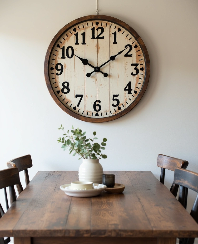 20 Old Farmhouse Kitchen Ideas That'll Make You Want to Cook Every Day! - 25. Farmhouse Wall Clock