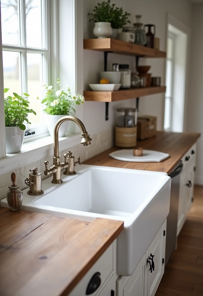 20 Old Farmhouse Kitchen Ideas That'll Make You Want to Cook Every Day! - 3. Statement Farmhouse Sink