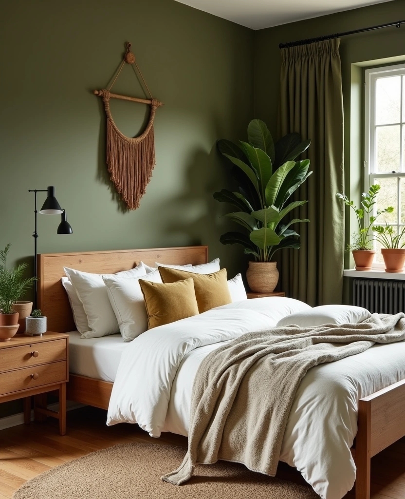 22 Bedroom Color Ideas That Will Transform Your Space (You Won't Believe #12!) - 25. Earthy Olive Green