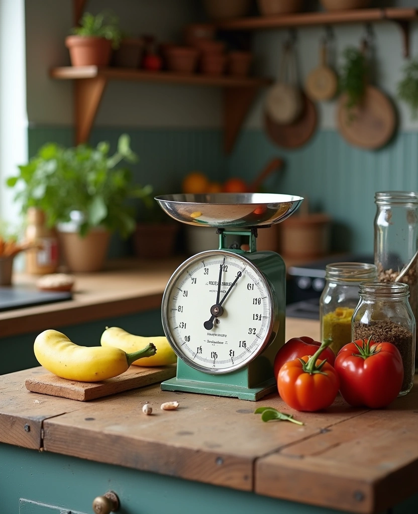 20 Old Farmhouse Kitchen Ideas That'll Make You Want to Cook Every Day! - 24. Vintage Kitchen Scale