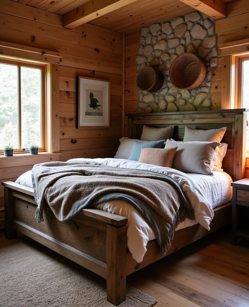 26 Modern Bedroom Ideas That'll Make You Want to Redecorate This Weekend! - 24. Rustic Retreat