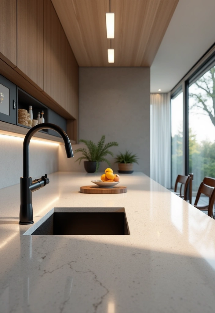 21 Large Kitchen Island With Sink Decor Ideas That'll Transform Your Cooking Space! - 13. Smart Tech Integration