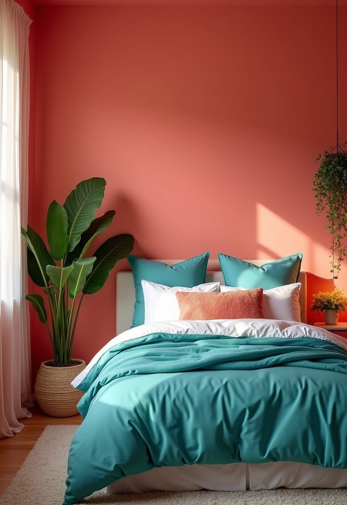 22 Bedroom Color Ideas That Will Transform Your Space (You Won't Believe #12!) - 11. Vibrant Coral