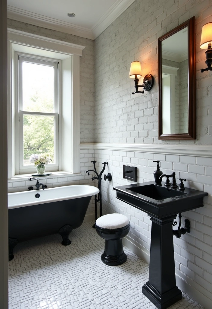 22 Vintage Bathroom Ideas That Will Make You Say 'I Want That Retro Vibe!' - 19. Classic Color Schemes