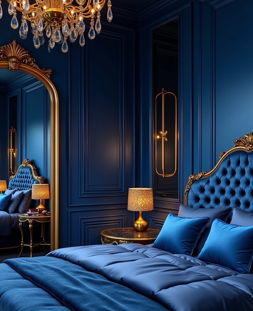 21 Fresh Blue Bedroom Ideas That Will Transform Your Space Instantly! - 23. Regal Royal Blue Elegance