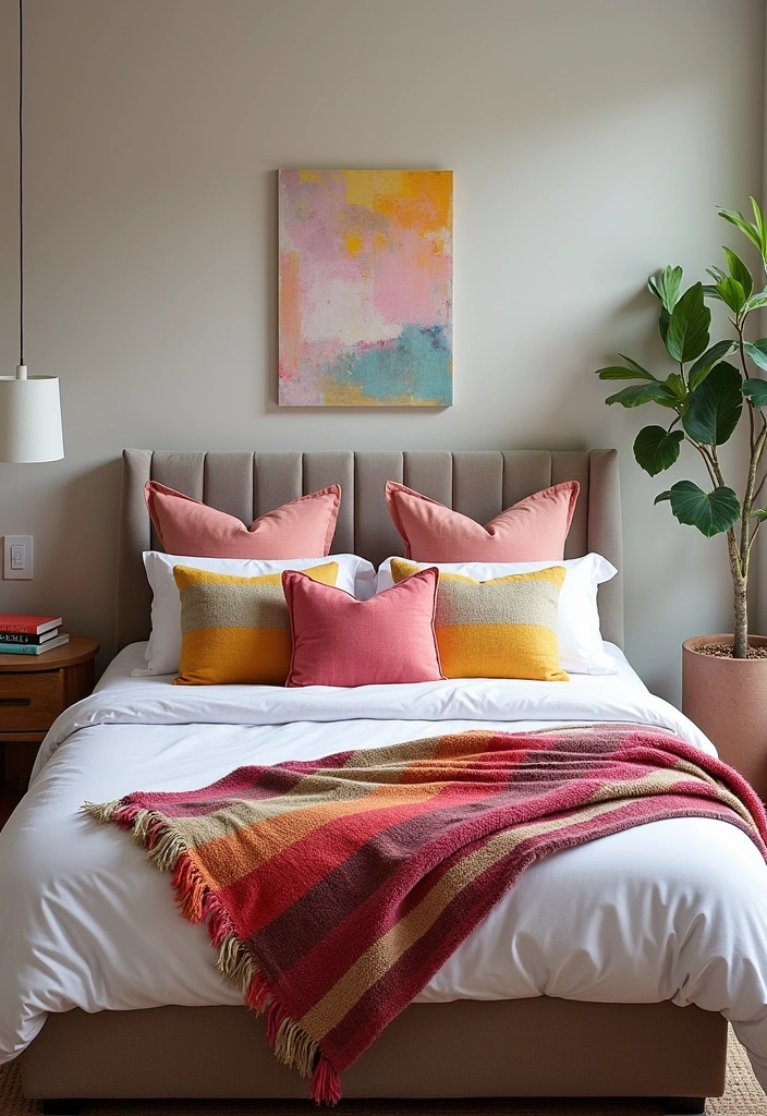 23 Modern Bedroom Refresh Ideas That Will Transform Your Space Overnight! - 21. Use Colorful Accent Pieces