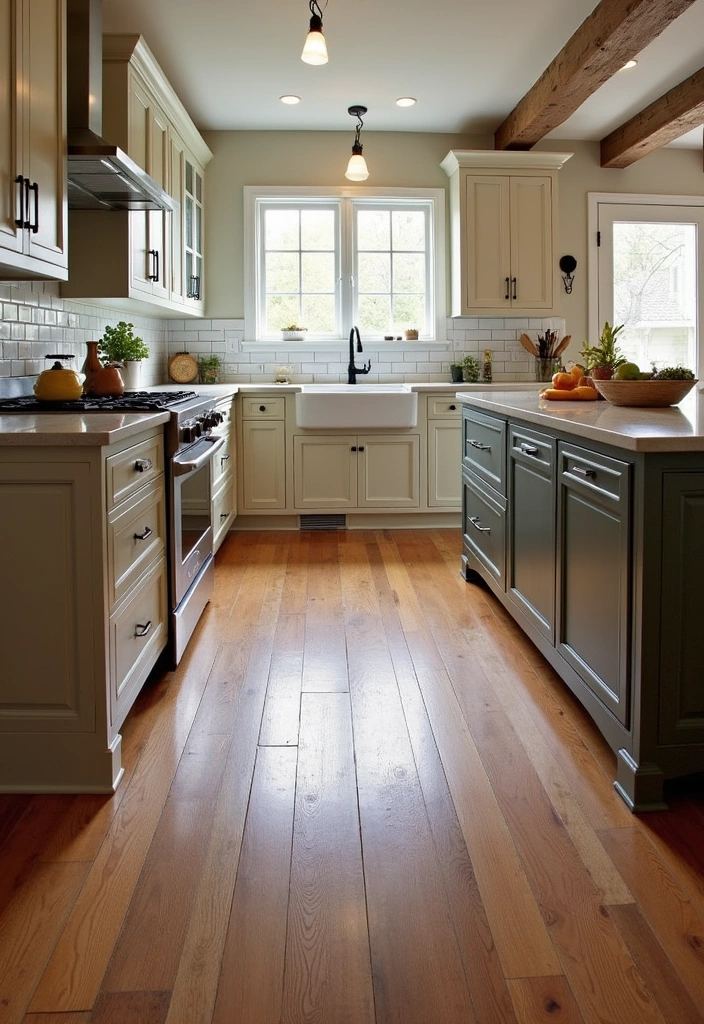 20 Old Farmhouse Kitchen Ideas That'll Make You Want to Cook Every Day! - 19. Rustic Floor Finishes