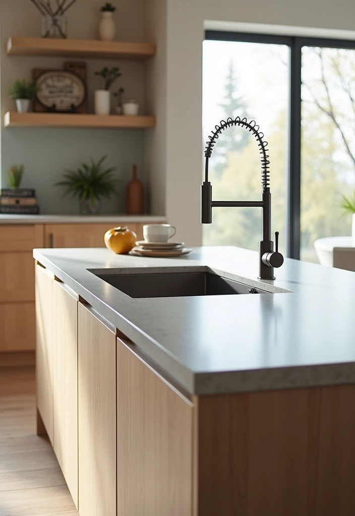 23 Small Kitchen Ideas with Island Sinks That Will Change Your Cooking Game! - 5. Integrated Drainage Solutions