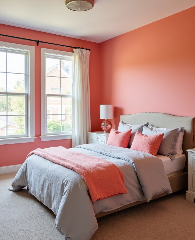 22 Bedroom Color Ideas That Will Transform Your Space (You Won't Believe #12!) - 31. Soft Coral