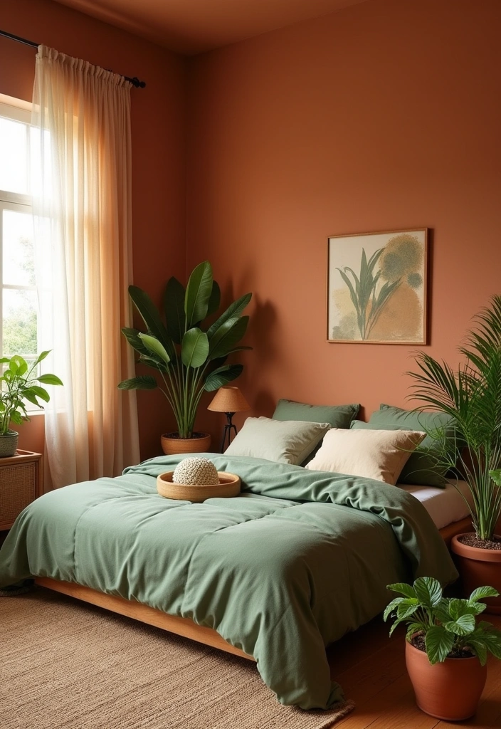 22 Bedroom Color Ideas That Will Transform Your Space (You Won't Believe #12!) - 5. Earthy Terracotta