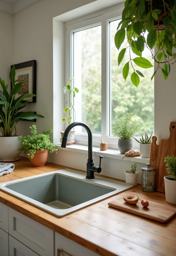 23 Small Kitchen Ideas with Island Sinks That Will Change Your Cooking Game! - 15. Eco-Friendly Sink Options