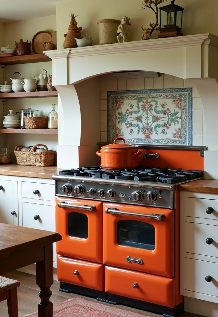 20 Old Farmhouse Kitchen Ideas That'll Make You Want to Cook Every Day! - 6. Vintage Stove Style