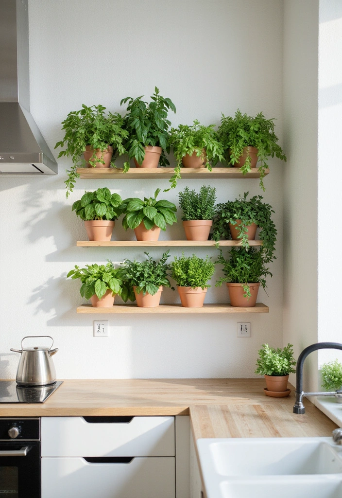 22 Indoor Wall Plant Ideas to Elevate Your Home Decor - 2. Vertical Herb Garden