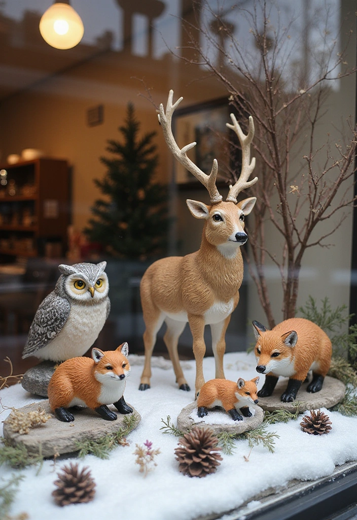 27 Winter Window Display Ideas to Transform Your Home Decor - 15. Winter Wildlife