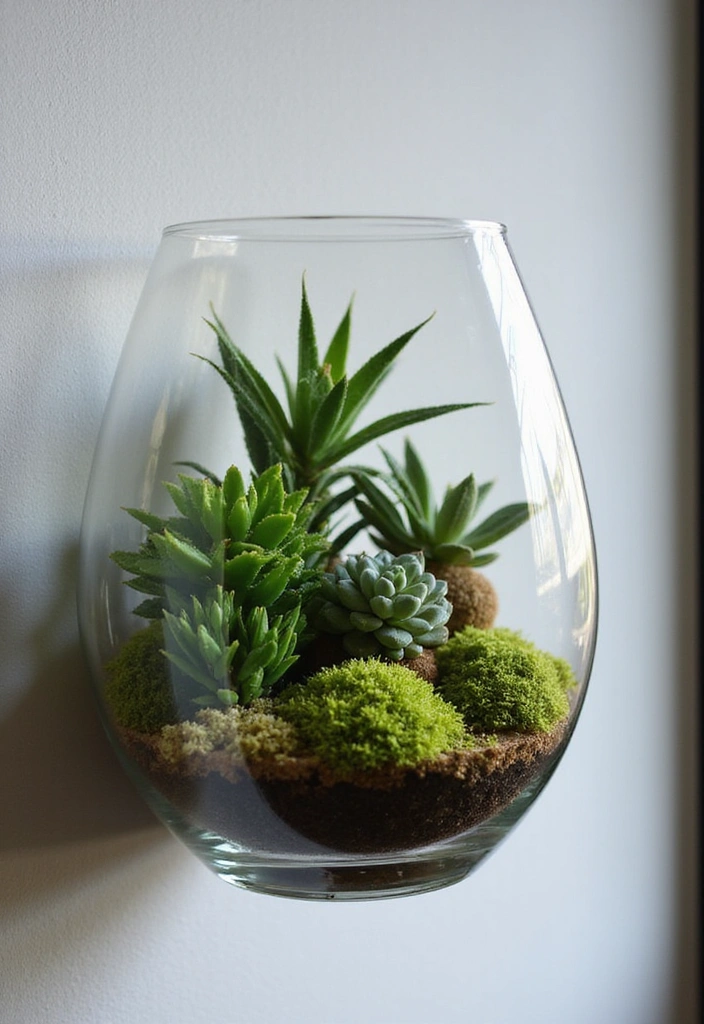 22 Indoor Wall Plant Ideas to Elevate Your Home Decor - 12. Wall-Mounted Terrariums