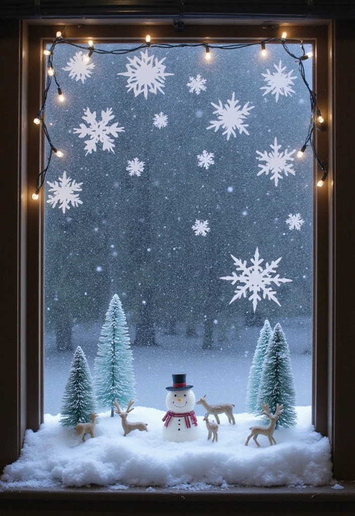 27 Winter Window Display Ideas to Transform Your Home Decor - 1. Snowy Wonderland