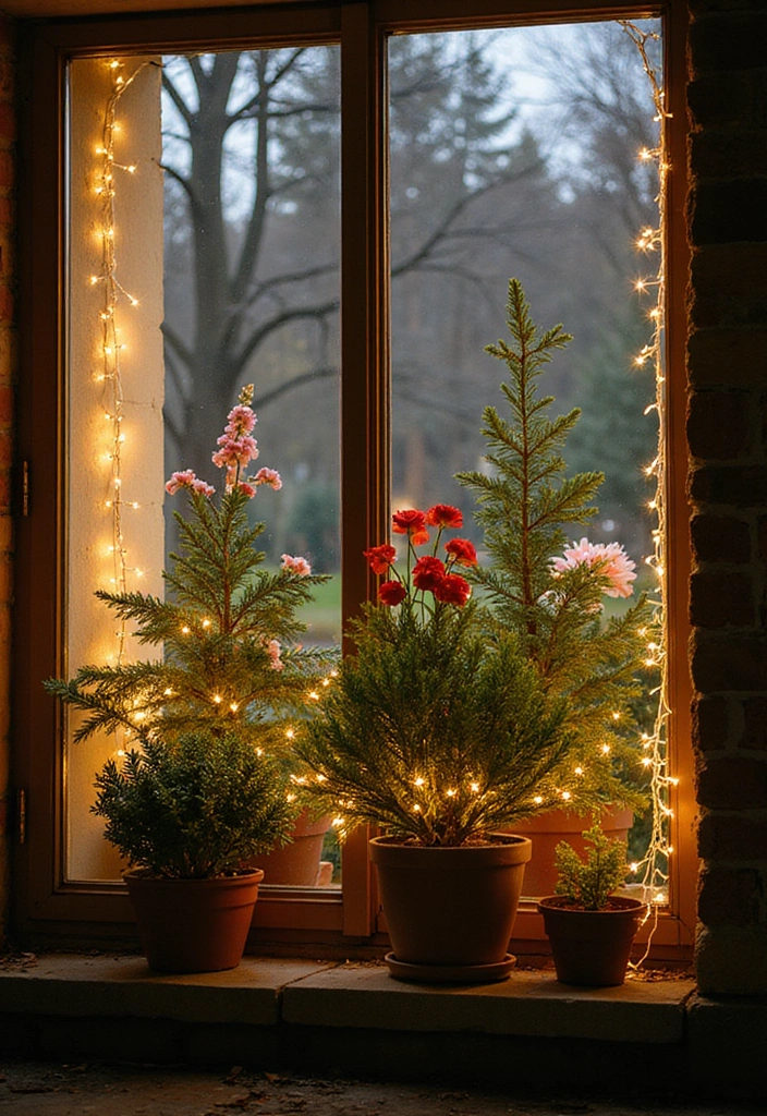 27 Winter Window Display Ideas to Transform Your Home Decor - 20. Indoor Garden of Lights