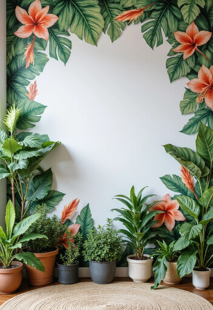 22 Indoor Wall Plant Ideas to Elevate Your Home Decor - 15. Botanical Wall Murals