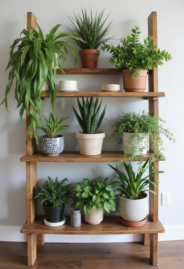 22 Indoor Wall Plant Ideas to Elevate Your Home Decor - 16. DIY Plant Shelving Units