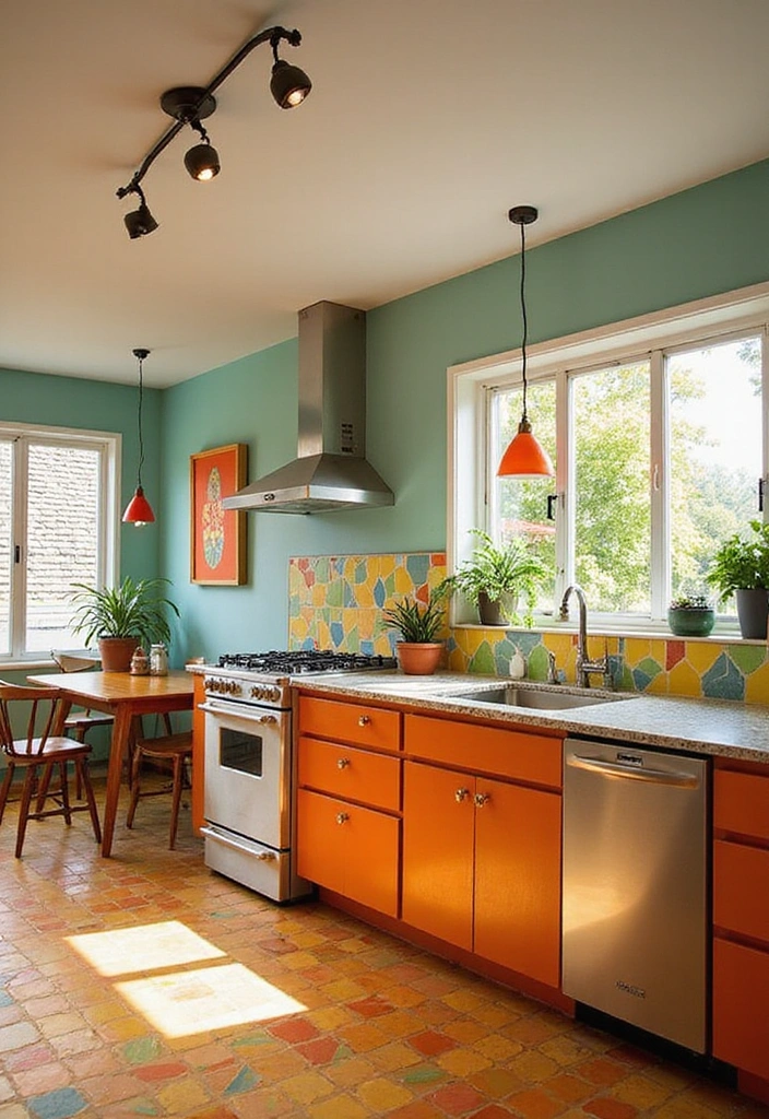 24 Mid Century Modern Kitchen Designs - 4. Geometric Patterns