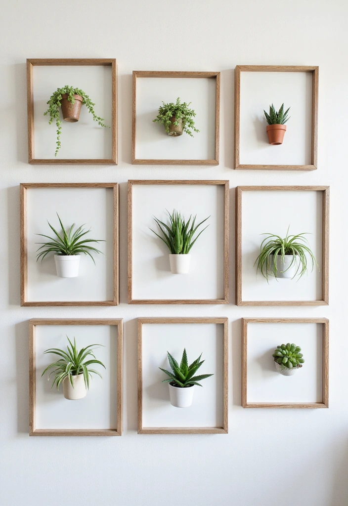 22 Indoor Wall Plant Ideas to Elevate Your Home Decor - 9. Greenery Frames